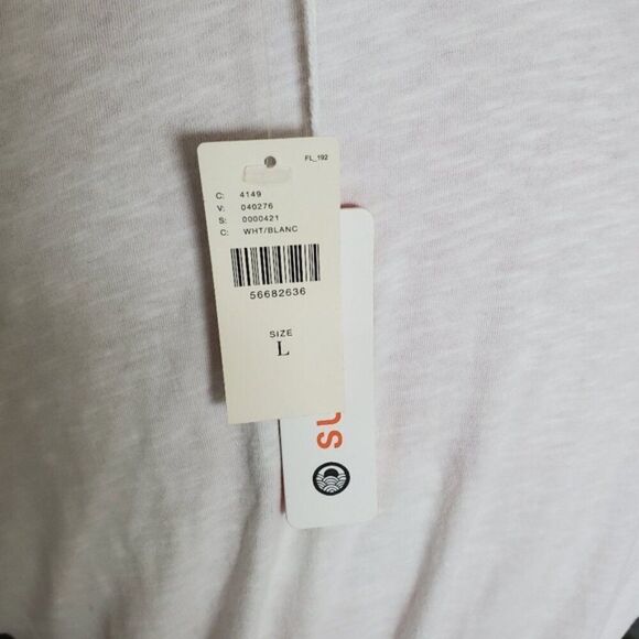 Sundry Tiered Belted White Maxi Dress Size (3) Large - Picture 3 of 4